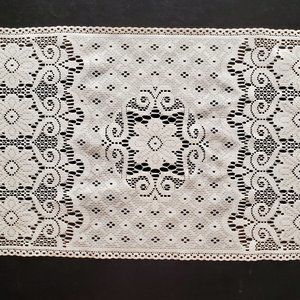 Lace Table Runner 31" x 14" Floral French Country